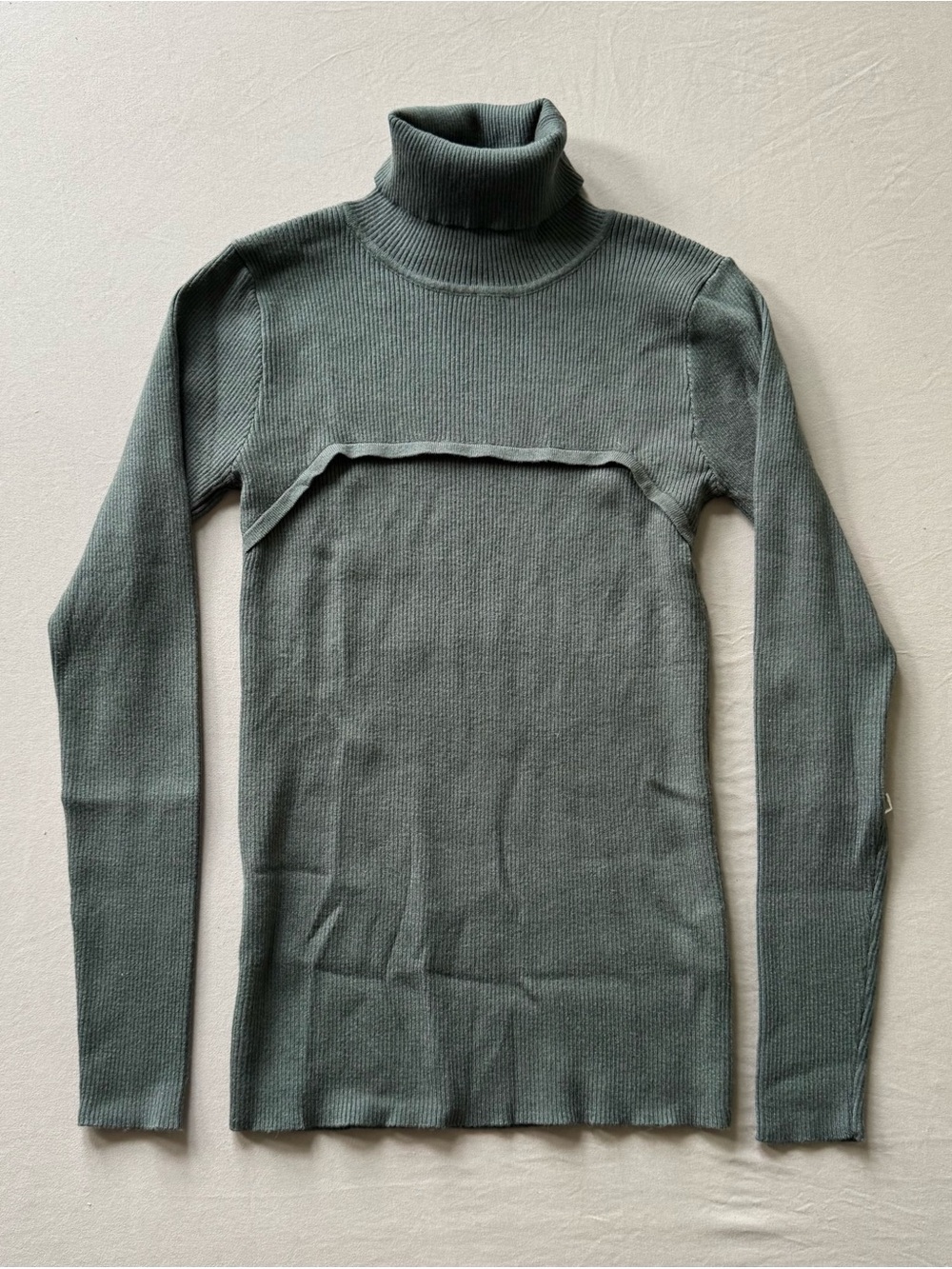 Pretty Garden ribbed knit turtleneck sweater